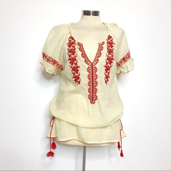 Anthropologie Tops - Anthropologie Floreat embroidered peasant top